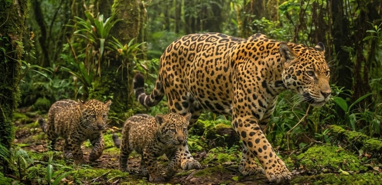 Imagen de portada para Esperanza en la Selva: La yaguareté Janaína da a luz a dos cachorros en Iguazú