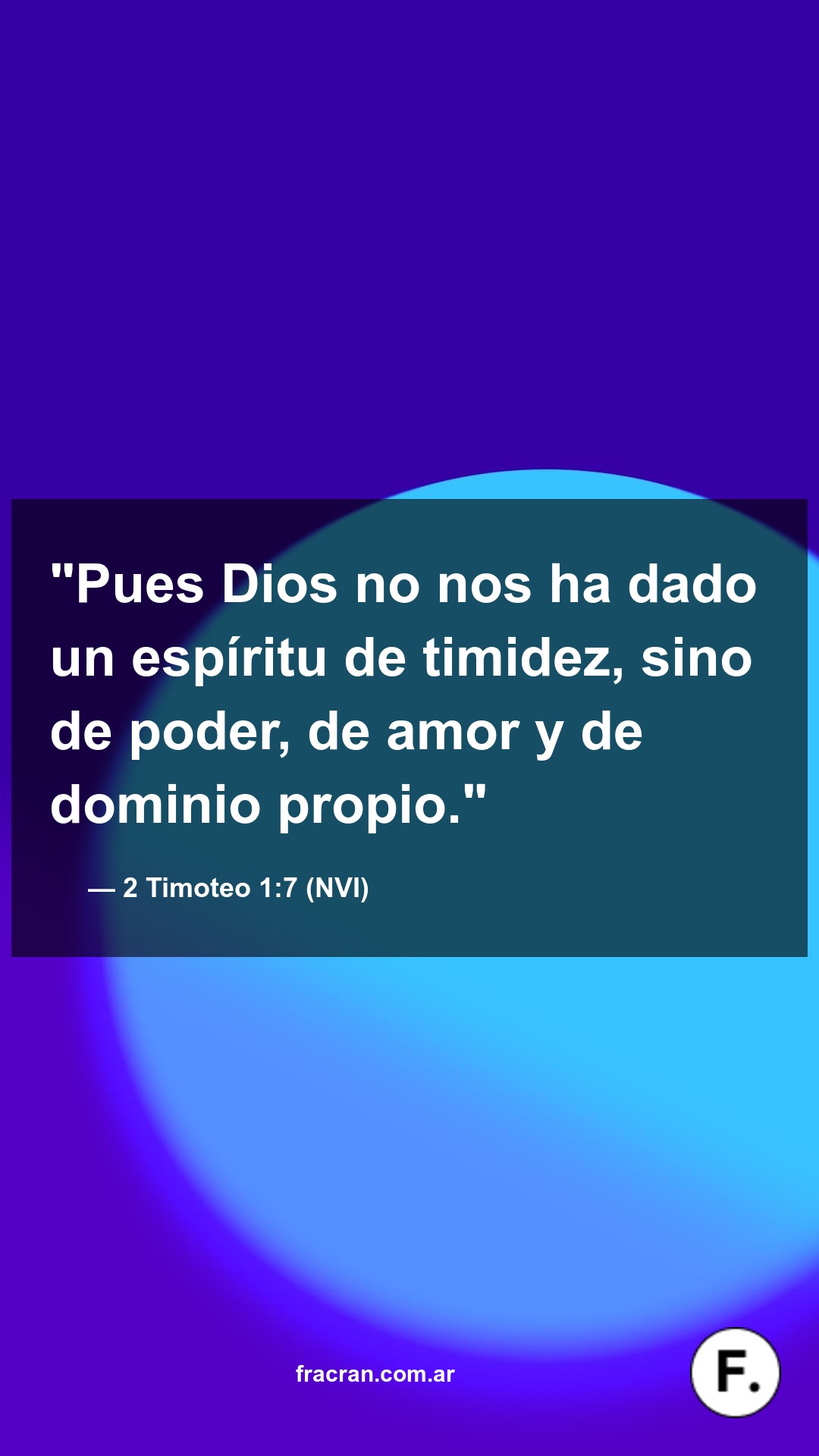 Reflexión diaria: 2 Timoteo 1:7