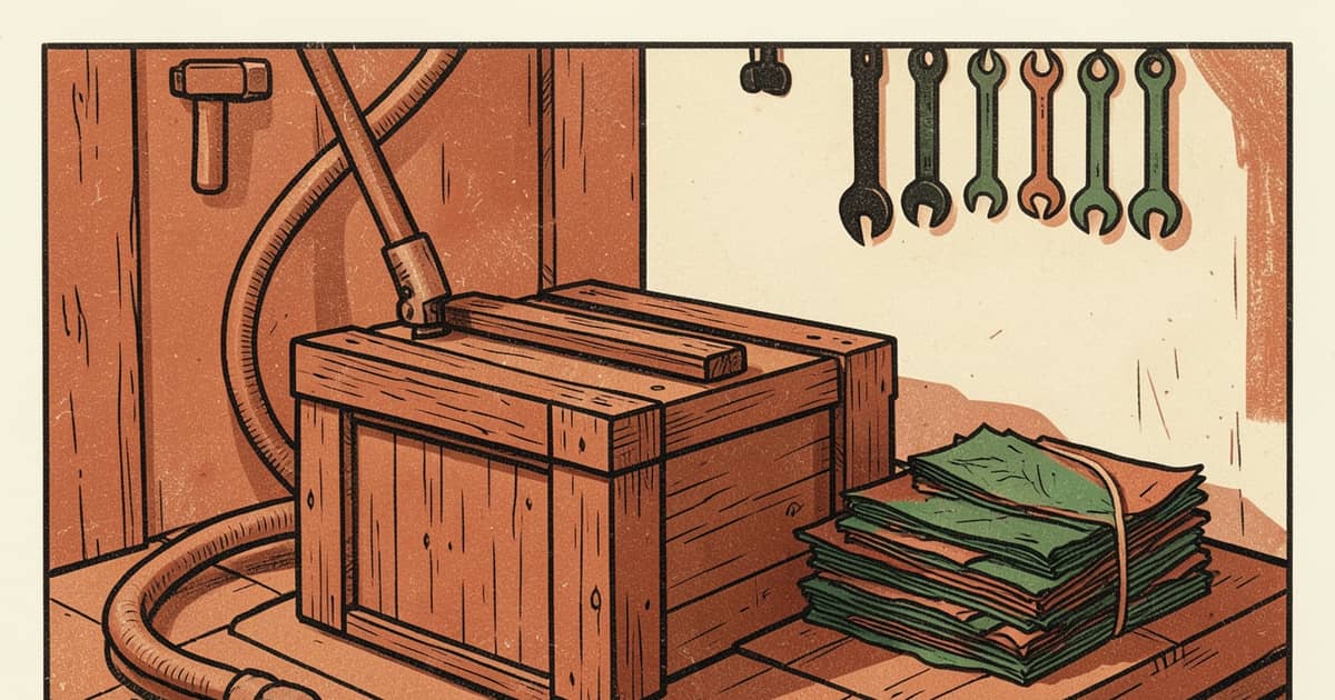 Ilustración editorial de portada sobre San Pedro: alumnos crean máquina para tabaco y van a Córdoba