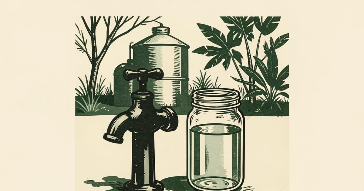 Ilustración editorial de portada sobre Agua en Puerto Piray: qué aclara el laboratorio de UNaM