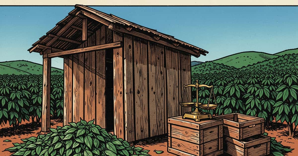 Ilustración editorial de portada sobre Yerba mate: sin ley de piso, la zafra cierra en pérdida