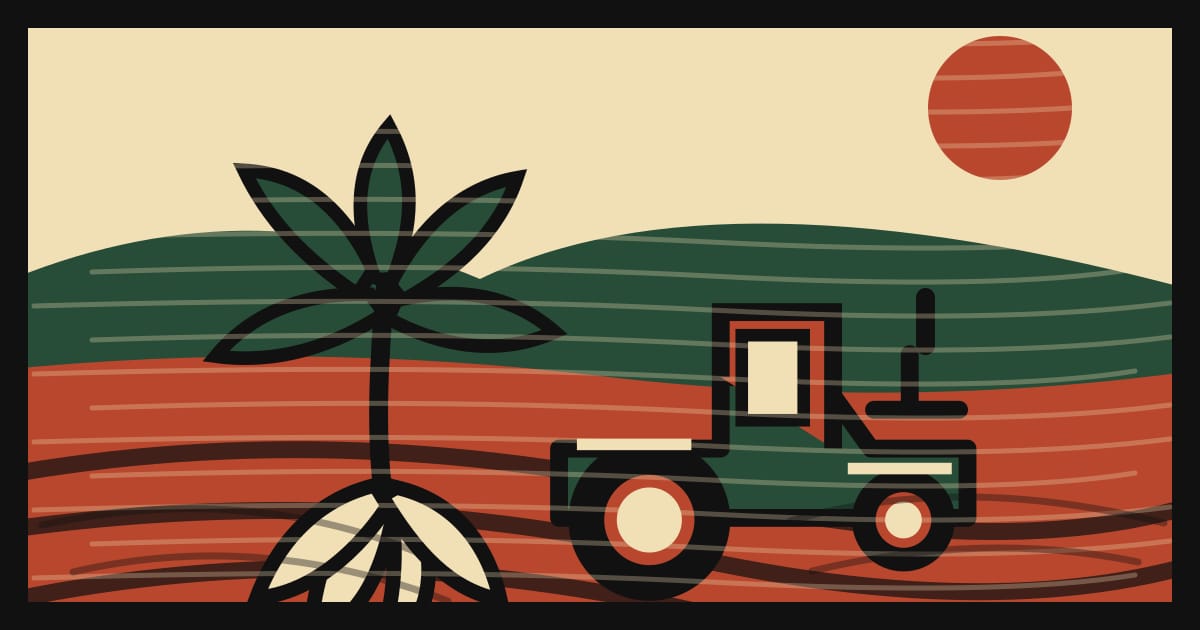 Ilustración editorial de portada sobre El Presupuesto 2027 proyecta un recorte al INTA en Misiones