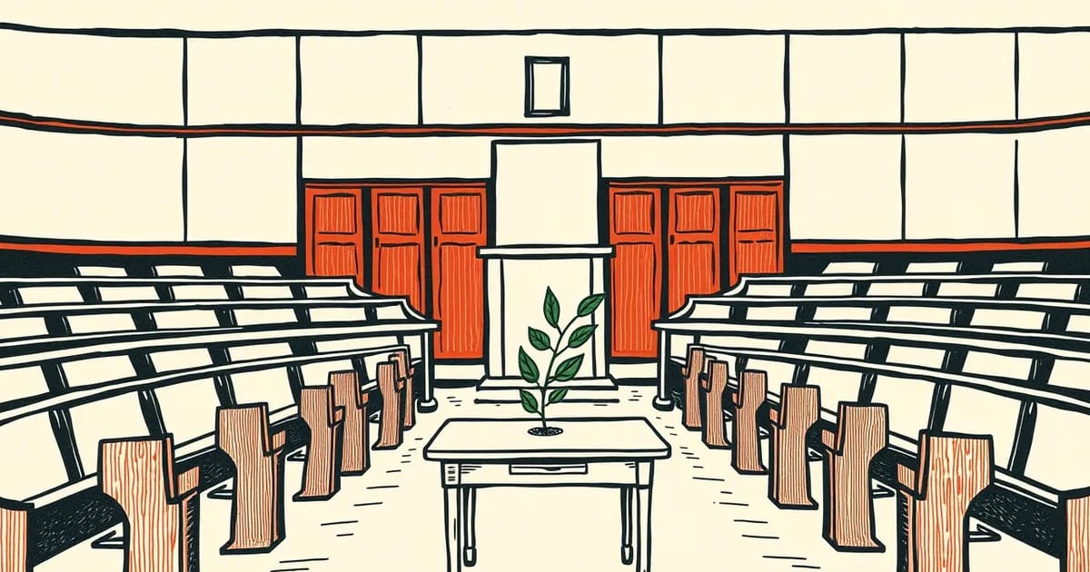 Ilustración editorial de portada sobre DNU sin quórum y marcha: qué queda abierto en Misiones