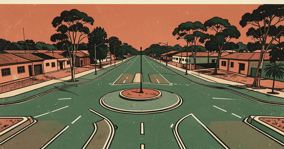 Ilustración editorial de portada sobre Jardín América: el semáforo vuelve a poner en foco la ruta