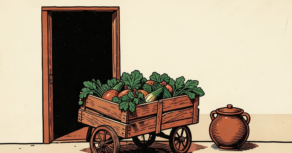 Ilustración editorial de portada sobre Misiones: recuperar alimentos exige resolver el traslado