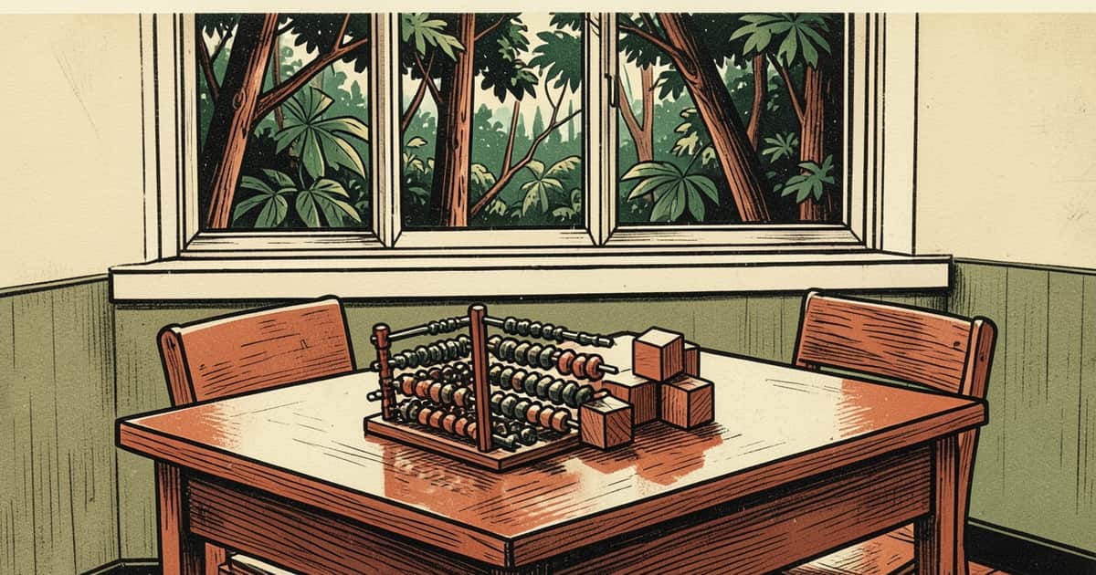Ilustración editorial de portada sobre IA en escuelas de Misiones: evaluar más que respuestas