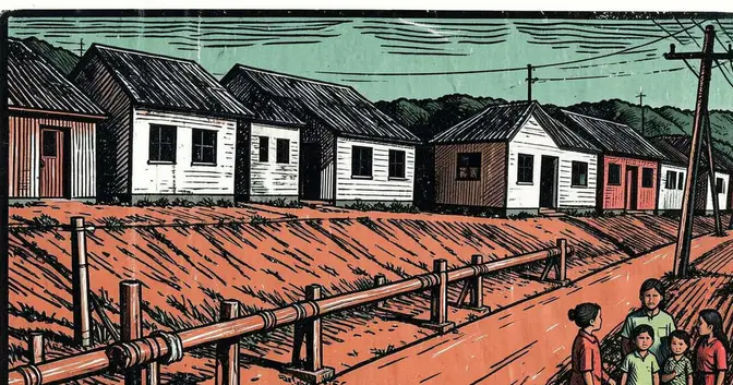 Ilustración editorial de portada sobre Misiones entregó 78 viviendas en 2025 y quedó en el puesto 21 entre 24 jurisdicciones