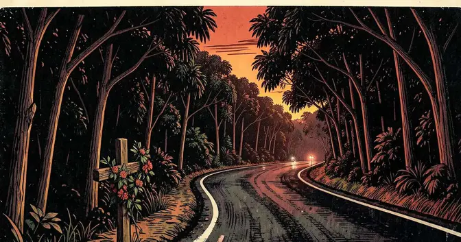 Ilustración editorial de portada sobre Fracrán: la Ruta 14 sumó su quinta víctima fatal del año
