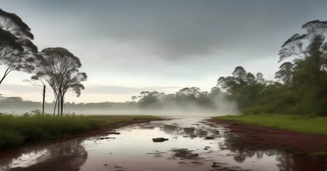 Ilustración editorial de portada sobre Milei llega a Misiones con el subsidio eléctrico en vilo