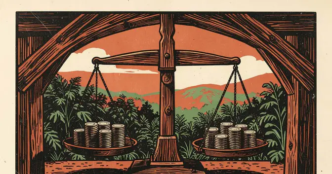 Ilustración editorial de portada sobre Misiones refinanció 532 deudas y topeará tasas a estatales