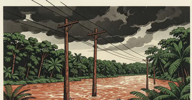 Ilustración editorial de portada sobre El Niño: EMSA refuerza El Soberbio, no la red de Fracrán