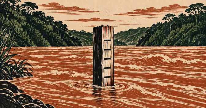 Ilustración editorial de portada sobre Uruguay: la crecida de julio no fue la peor en 46 años
