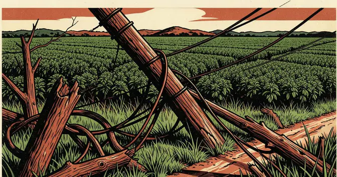 Ilustración editorial de portada sobre San Pedro: sin luz ni clasificación, tres días después
