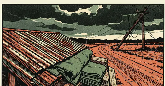 Ilustración editorial de portada sobre Misiones ya cuenta 500 familias afectadas por el temporal