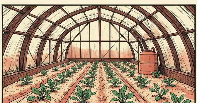 Ilustración editorial de portada sobre Eldorado prueba cultivos en arena ante cortes de energía