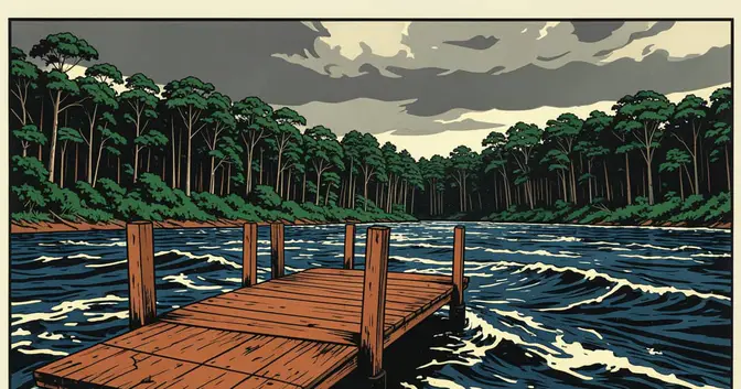 Ilustración editorial de portada sobre Chapecó quintuplicó su caudal y Misiones cerró dos pasos