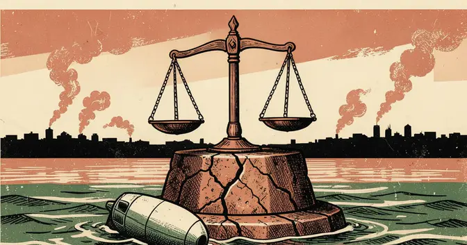 Ilustración editorial de portada sobre Resumen Mundo 8/10: la violencia llega, la justicia tarda