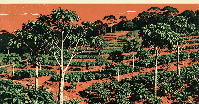 Ilustración editorial de portada sobre Yerba mate: el plan de suelos sigue en 400 productores