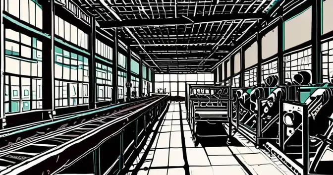 Ilustración editorial de portada sobre Misiones perdió 2.289 empleos industriales en dos años
