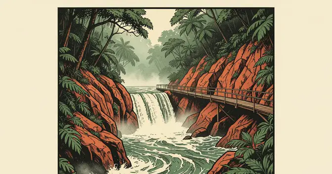 Ilustración editorial de portada sobre Cataratas del Iguazú cerró pese a la previsión de agosto