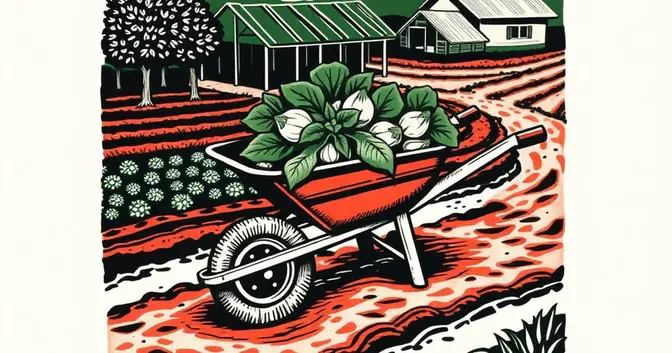 Ilustración editorial de portada sobre Ferias de Misiones: el barro achica la oferta de verduras