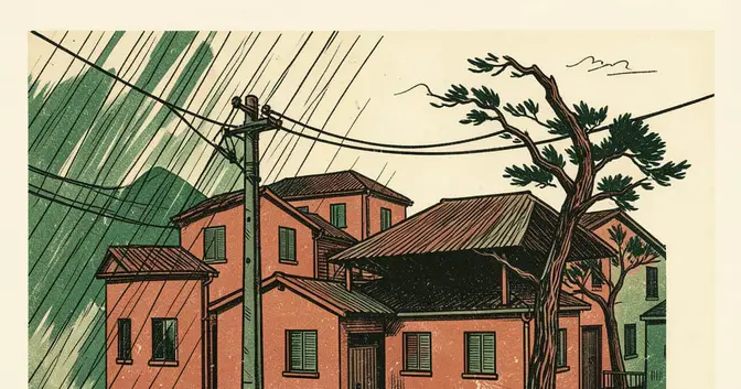 Resumen Mundo del 23/10/2026: linograbado de viviendas, un tendido eléctrico y un árbol bajo viento intenso